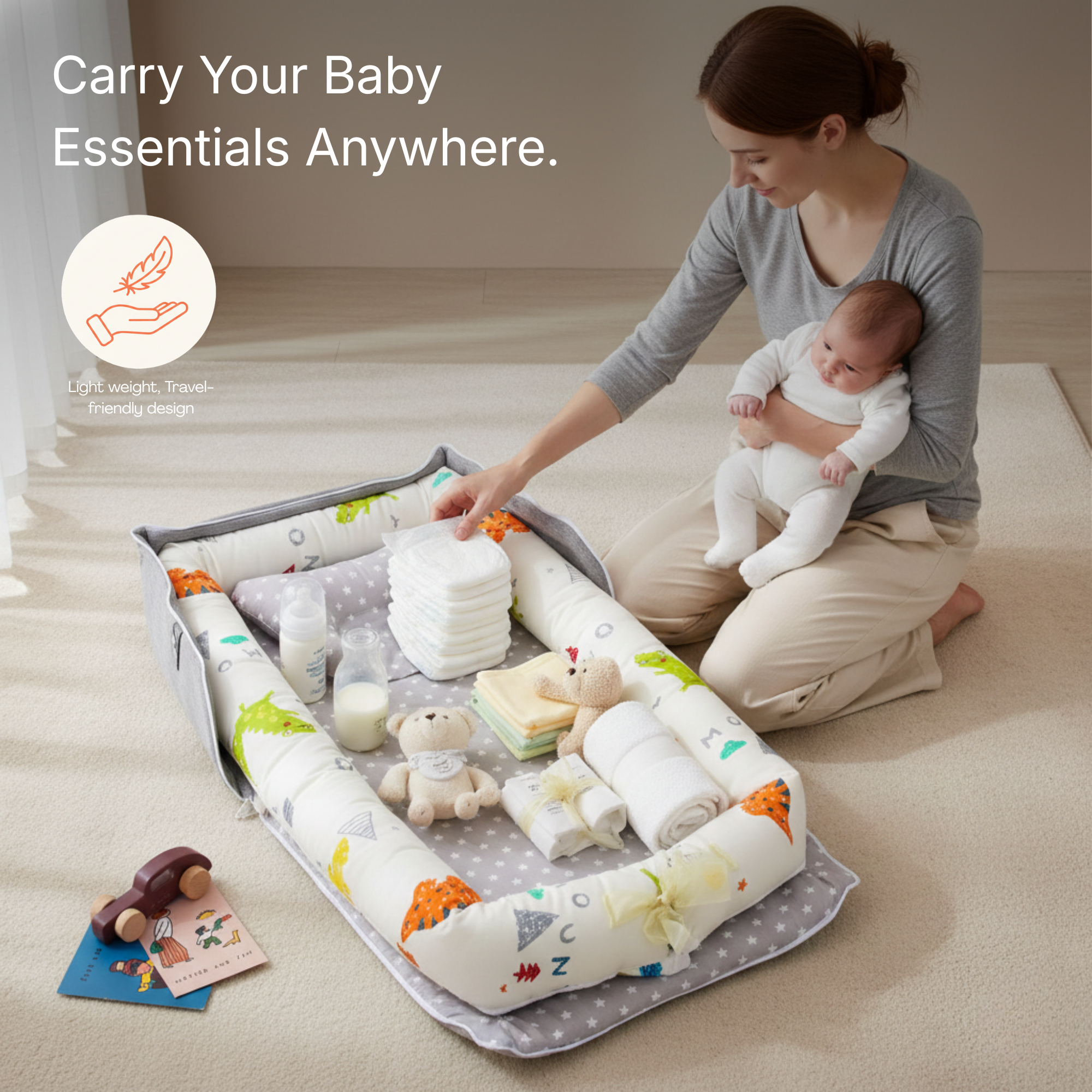 Cradlii Portable Baby Lounger