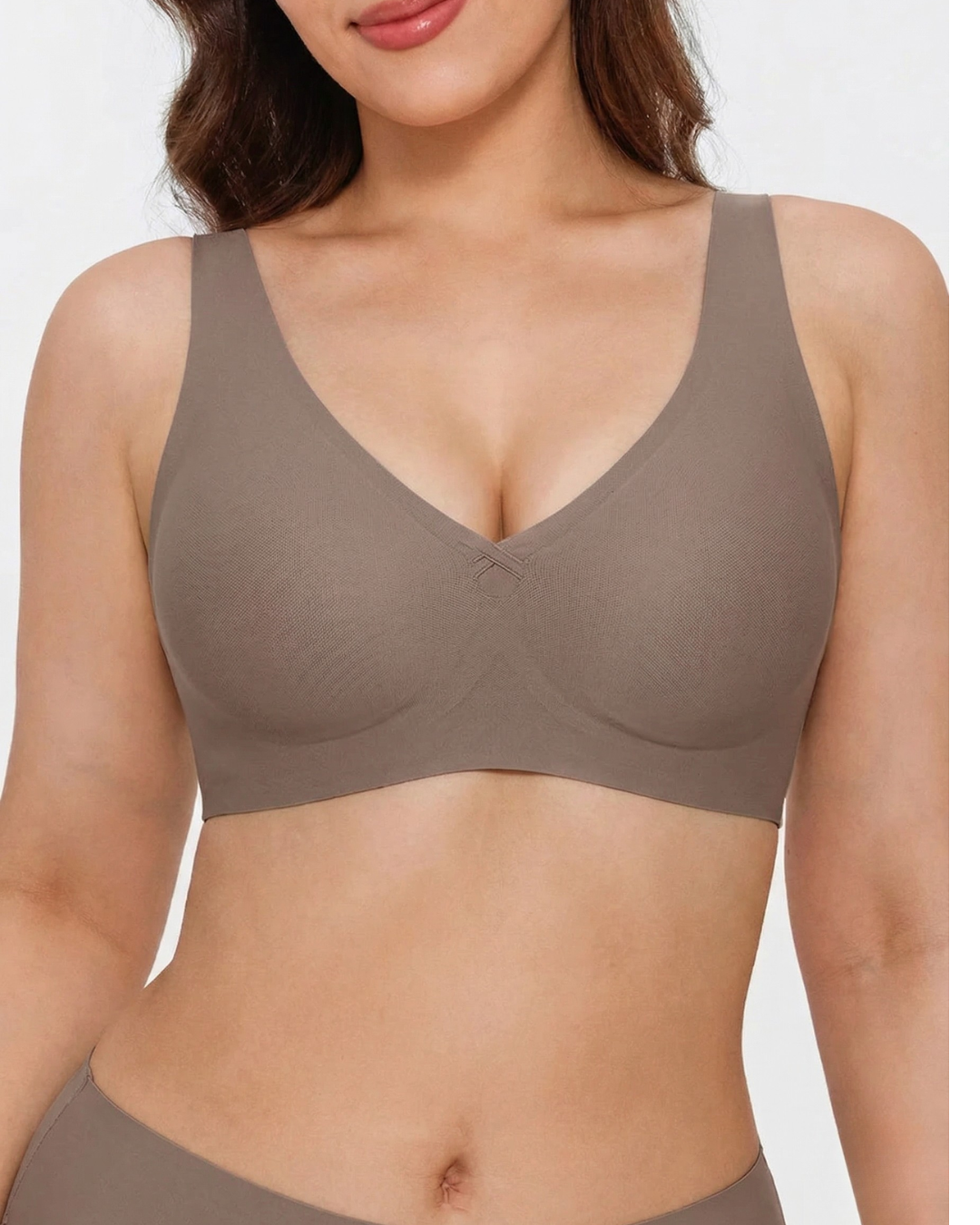 Seamless Wireless Jelly Leopard Contour Minimizer Support Bra