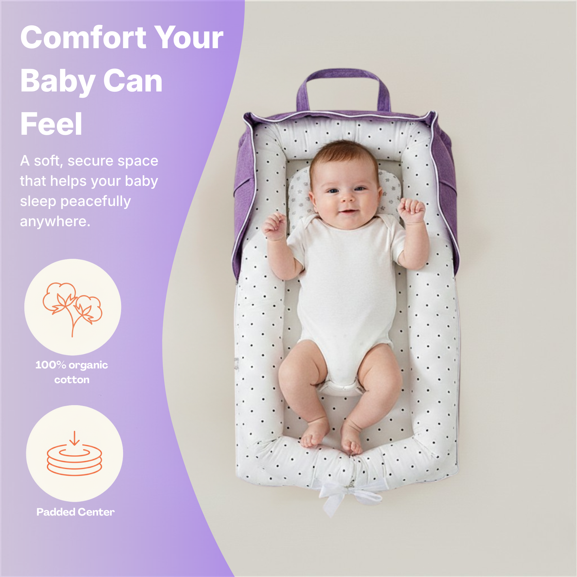 Cradlii Portable Baby Lounger