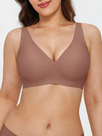 Seamless Wireless Jelly Leopard Contour Minimizer Support Bra