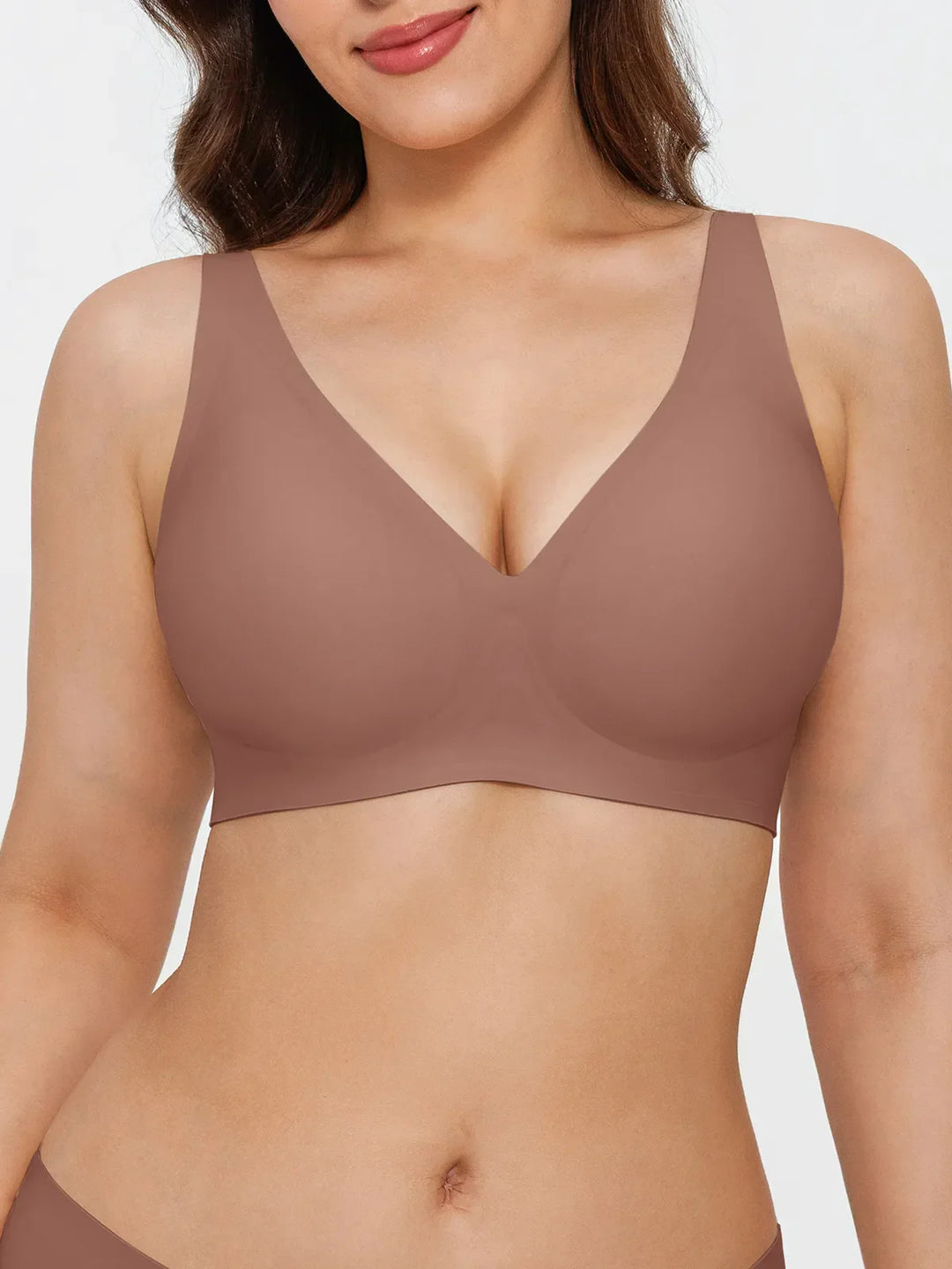Seamless Wireless Jelly Leopard Contour Minimizer Support Bra